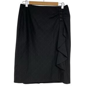 Classiques Entier Grey Plaid Ruffled Pencil Skirt Academia 6 Preppy Whimsigoth